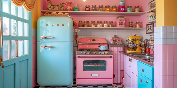 Cozinha Retrô - O charme do passado com a tecnologia do presente